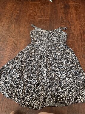 Old Navy Leopard Print Sundress in Black and Cream